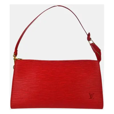 Louis Vuitton Red Epi Pochette Accessoires Shoulder Bag