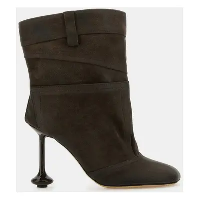 Loewe Taupe Brown Suede Ankle Boots Women’s IT