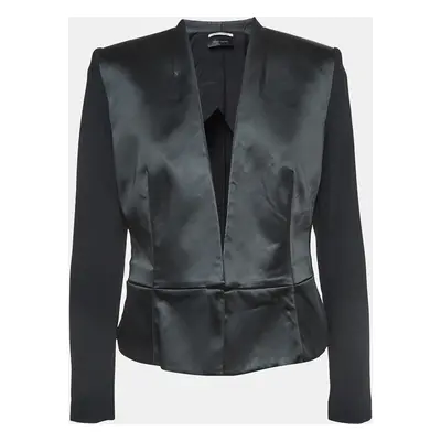 Roland Mouret Black Crepe Open Front Jacket