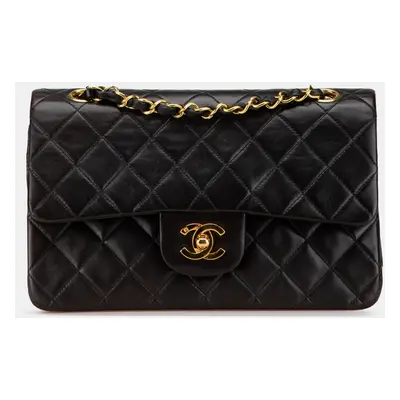 Chanel Black Small Classic Lambskin Double Flap Bag