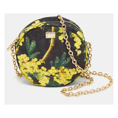 Dolce & Gabbana Multicolor Floral Print Fabric Miss Glam Round Shoulder Bag