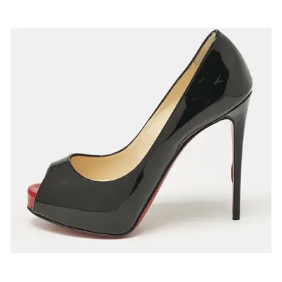 Christian Louboutin Black Patent Very Prive Pumps Size