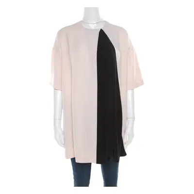 Balenciaga Pink and Black Inverted Pleat Detail Tunic