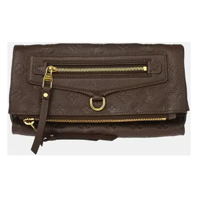 Louis Vuitton Brown Monogram Empreinte Leather Petillante Clutch