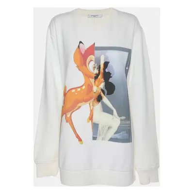 Givenchy Cream Cotton Bambi Print Sweatshirt