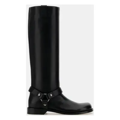 Loewe Black Leather Campo Biker Boots Women’s IT