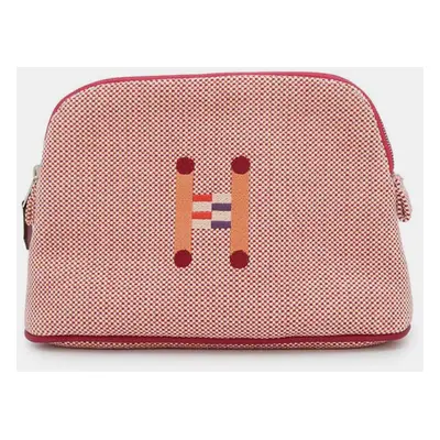 Hermes Orange /Framboise Cotton Mini Bolide Crazy H Pouch