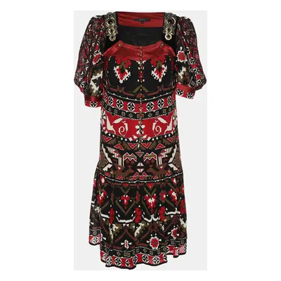 Gucci Multicolor Printed Viscose and Silk Vintage Mini Dress