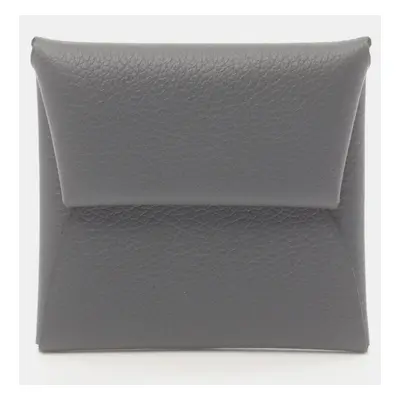 Hermes Grey Chevre Leather Bastia Wallet