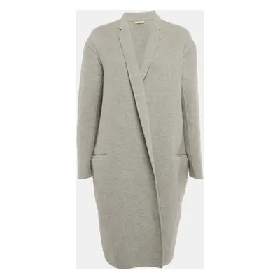 Celine Grey Cashmere Open Front Long Coat