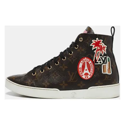 Louis Vuitton Brown Monogram Canvas High Top Sneakers Size