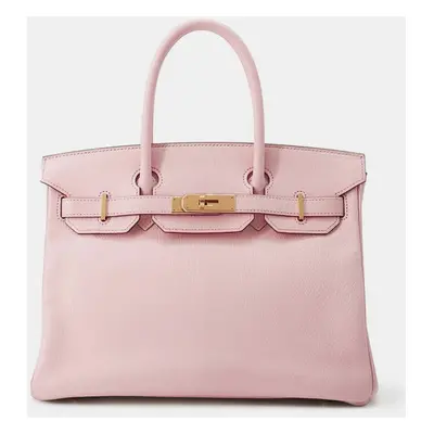 Hermes Birkin Rose Sakura Chevre Myzore Goatskin Size