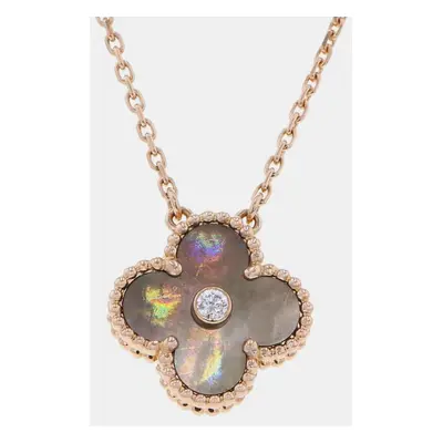 Van Cleef & Arpels 18K Rose Gold Vintage Alhambra Necklace