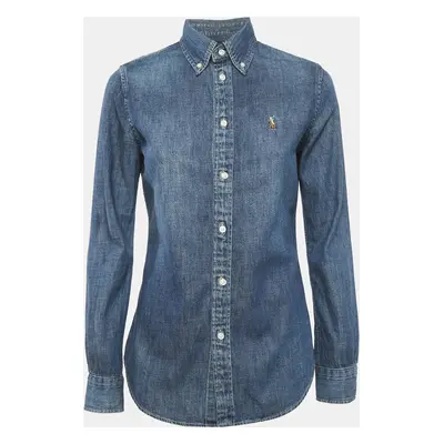 Ralph Lauren Blue Denim Button Front Shirt