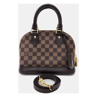 Louis Vuitton Brown Coated Canvas And PVC Damier Alma BB Bag