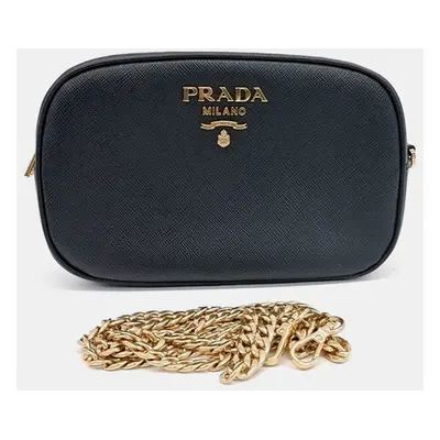 Prada Black Leather Belt Bag