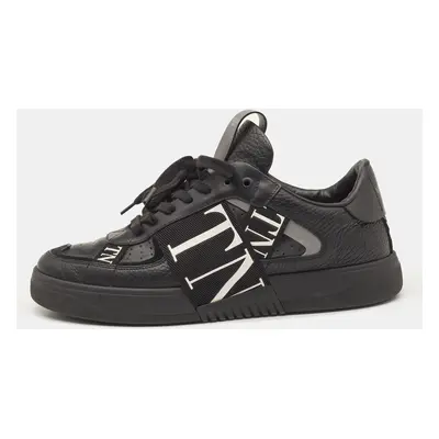 Valentino Black Leather and Canvas VL7N Sneakers Size