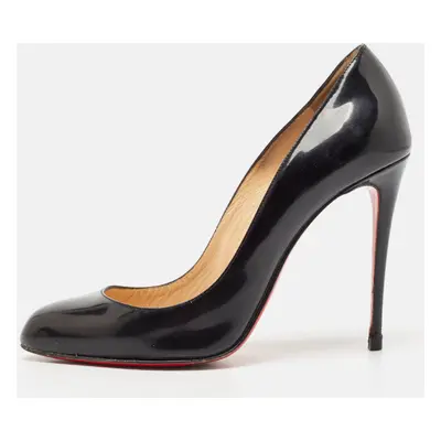 Christian Louboutin Black Patent Leather New Simple Pumps Size 38.5