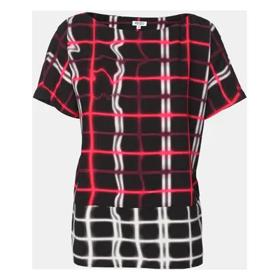 Kenzo Multicolor Check Pattern Crepe Top