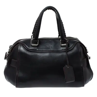 Coach Black Leather Ace Satchel