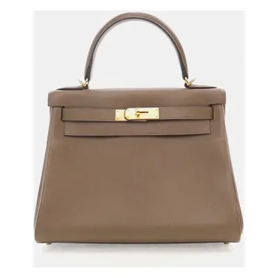 Hermes Kelly Etoupe Evercolor