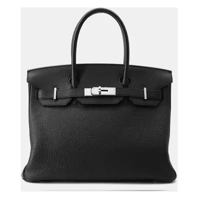 Hermes Black Togo Leather Birkin Tote Bag