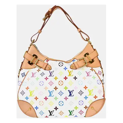 Louis Vuitton White Monogram Multicolor Greta Handbag