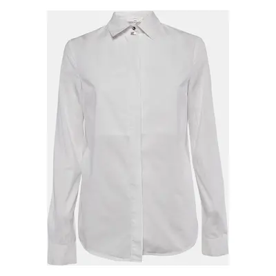 Elisabetta Franchi White Cotton Long Sleeve Shirt