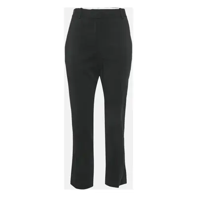 Celine Black Gabardine Pintuck Trousers