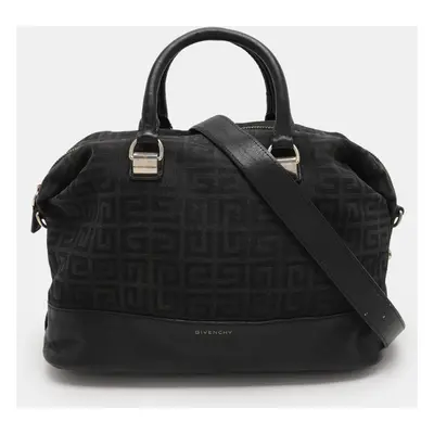 Givenchy Black Canvas and Leather Satchel