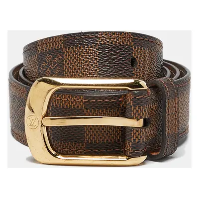 Louis Vuitton Damier Ebene Canvas Buckle Belt