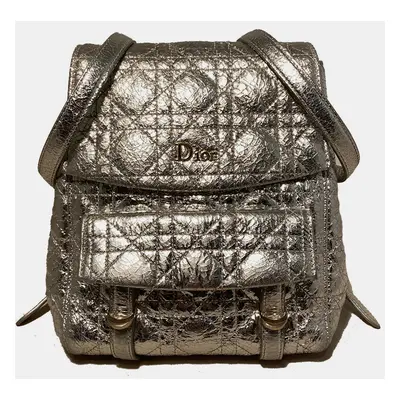 Dior Stardust Silver Leather Backpack