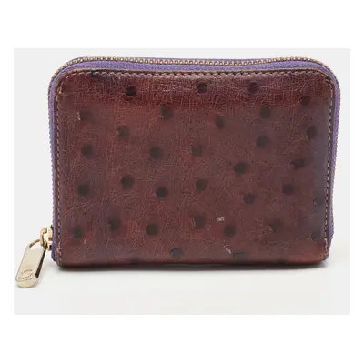 Louis Vuitton Purple Ostrich Zippy Coin Purse