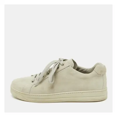 Prada Sport Light Grey Suede Low Top Sneakers Size