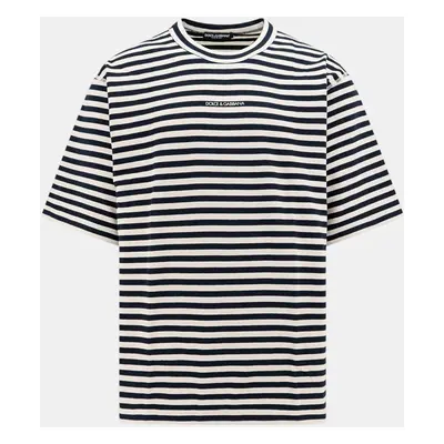 Dolce & Gabbana Black Striped Cotton T-Shirt