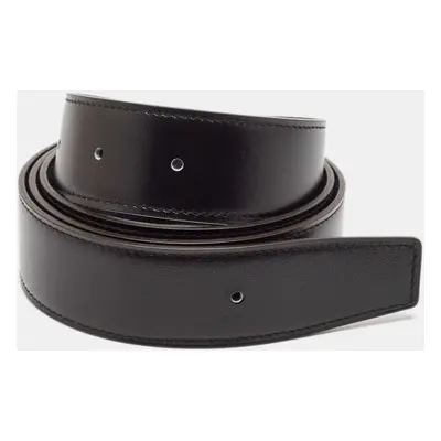 Hermes Bleu Nuit/Noir Togo and Box Leather Reversible Belt Strap