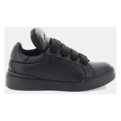 Dolce & Gabbana Black Stitch Detail Sneakers Men’s IT 40.5