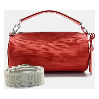 Louis Vuitton Red Leather Soft Polochon bag