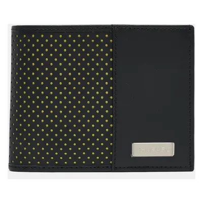 Chopard Black/Yellow Perforated Leather Bifold Wallet