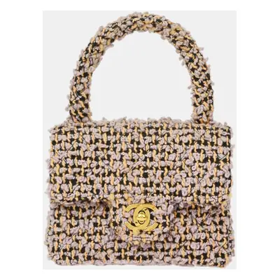 Chanel Purple Tweed Mini Square Handbag