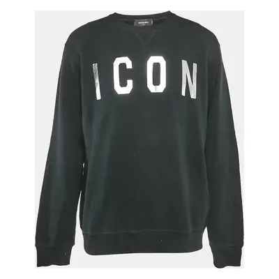 Dsquared2 Black Icon Print Cotton Cool Fit Sweatshirt