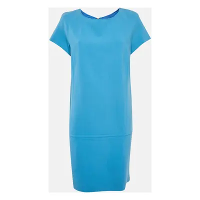 Emilio Pucci Blue Wool Round Neck Short Dress