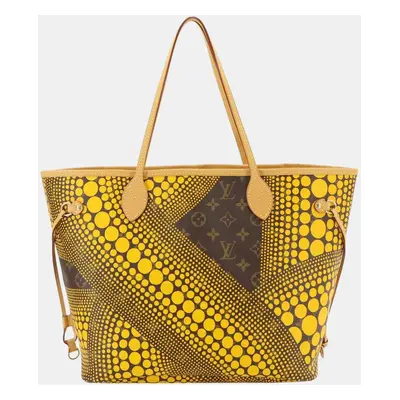 Louis Vuitton Monogram Wave Neverfull Mm Jaune Dot Polka