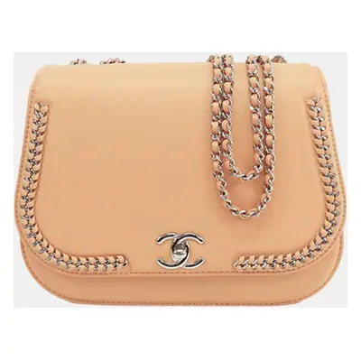 Chanel Brown Small Calfskin Braided Chic Flap