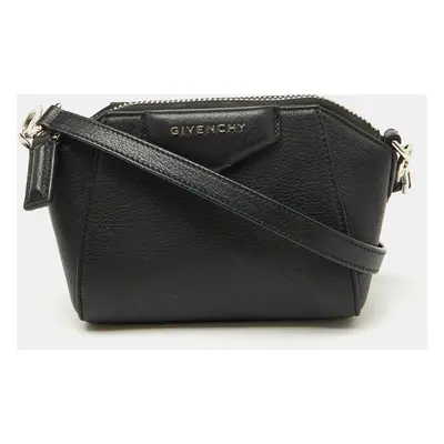 Givenchy Black Leather Micro Antigona Shoulder Bag