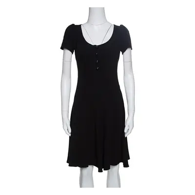 Prada Black Crepe Paneled Dress