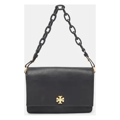 Tory Burch Black Leather Kira Shoulder Bag