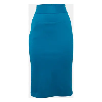 Diane Von Furstenberg Blue Jersey Martey Pencil Skirt