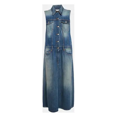 MM6 Maison Margiela Blue Denim Sleeveless Long Dress