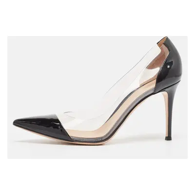 Gianvito Rossi Black Patent Leather and PVC Plexi Pumps Size